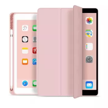 eSTUFF SEATTLE penālis iPad 9.7 2018/2017 - Rozā PU āda