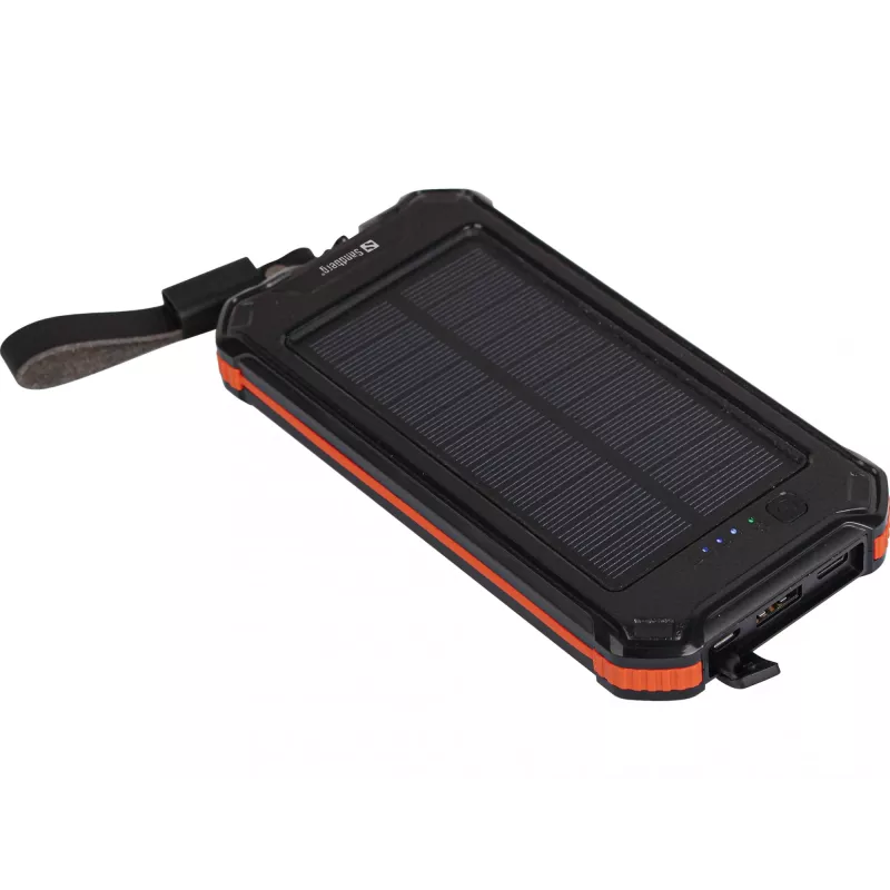 Ārējais akumulators Sandberg 3in1 Solar Powerbank 10000 10000 mAh 2A Melns