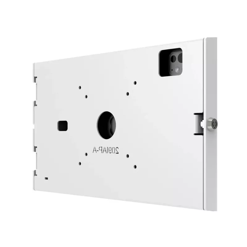 Pie sienas stiprināms aizsargapvalks iPad Pro 11 collām — Maclocks Compulocks Apex M4 un M5 modeļiem, balts, komplektā 2 atslēgas
