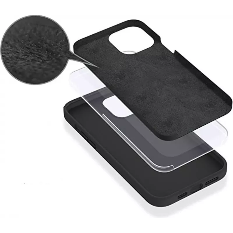 eSTUFF ES67120021-BULK mobilā tālruņa vāciņš 15,5 cm (6,1 collas) Vāks Melns