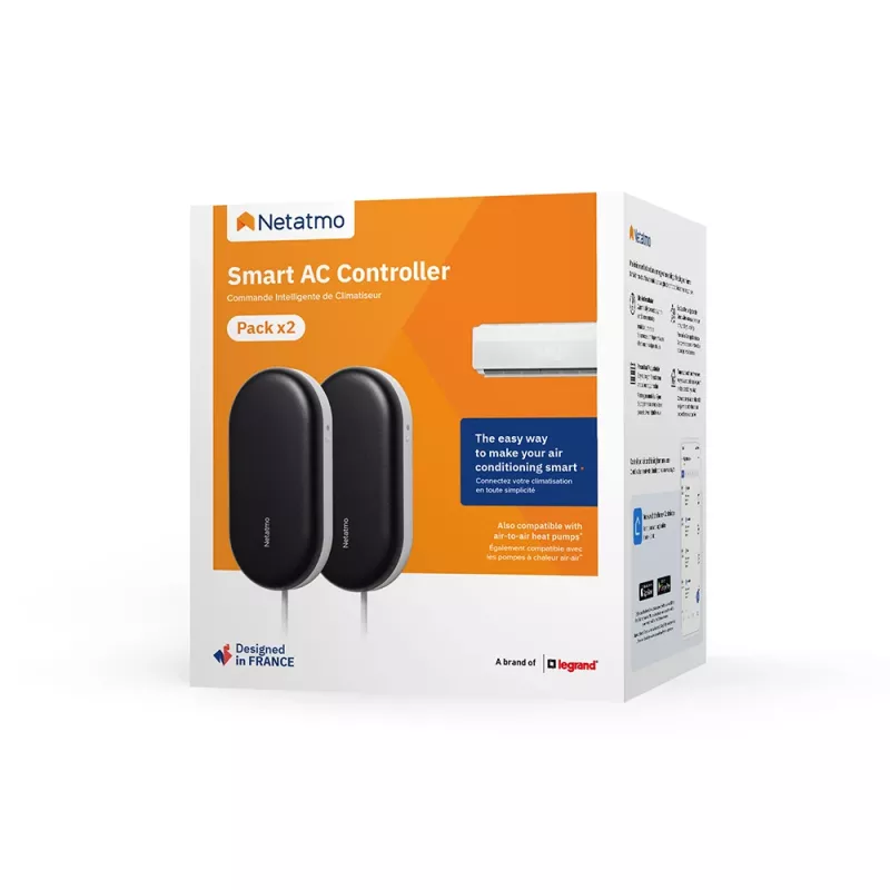 Kontrolieris Netatmo Smart AC Controller Melns Balts Metāls Plastmasa