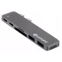eSTUFF ES84122-pelēka saskarnes centrmezgls USB 3.2 Gen 1 (3.1 Gen 1) Type-C 5000 Mbit/s
