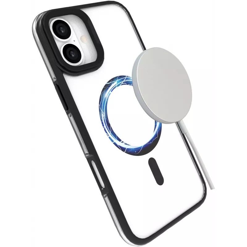 eSTUFF ES67141101 mobilā tālruņa vāciņš 17 cm (6.7 collu) vāks Caurspīdīgs, Melns
