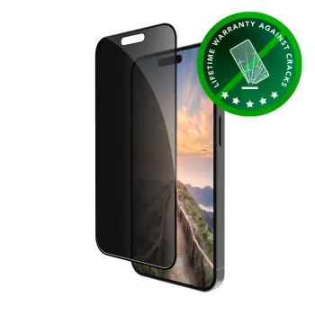 Eco-shield Privacy rūdīta stikla ekrāna aizsargs, ko izstrādājis d bramante, paredzēts iPhone 16 Plus un iPhone 15 Plus ar 6