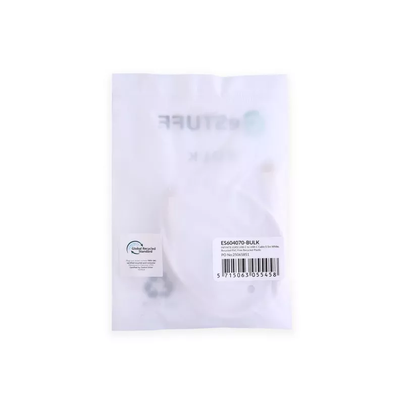 eSTUFF ES604070-BULK USB kabelis USB 2.0 0,5 m USB C Balts