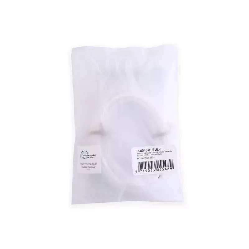 eSTUFF ES604370-BULK USB kabelis USB 2.0 1 m USB C Balts