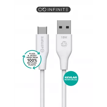 eSTUFF ES605270-BULK USB kabelis USB 2.0 1 m USB C USB A Balts