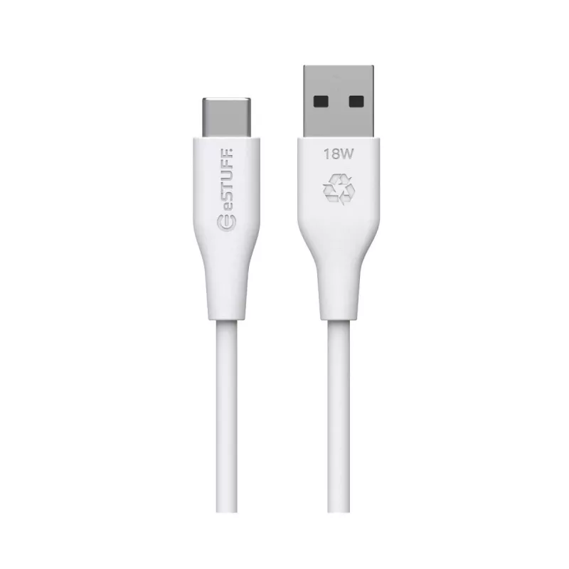 eSTUFF ES605270-BULK USB kabelis USB 2.0 1 m USB C USB A Balts