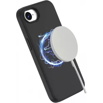 Magnetic Cover eSTUFF INFINITE GRS ROME priekš iPhone 16e melnā krāsā
