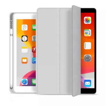 eSTUFF SEATTLE zīmuļu futlāris iPad 9.7 2018/2017 - pelēks PU āda