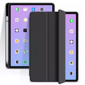 eSTUFF SEATTLE Penālis iPad 10.2 - Melna PU āda