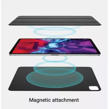 eSTUFF COLORADO magnētiskais maciņš iPad 12.9 Pro 2022/2021/2020 - melns