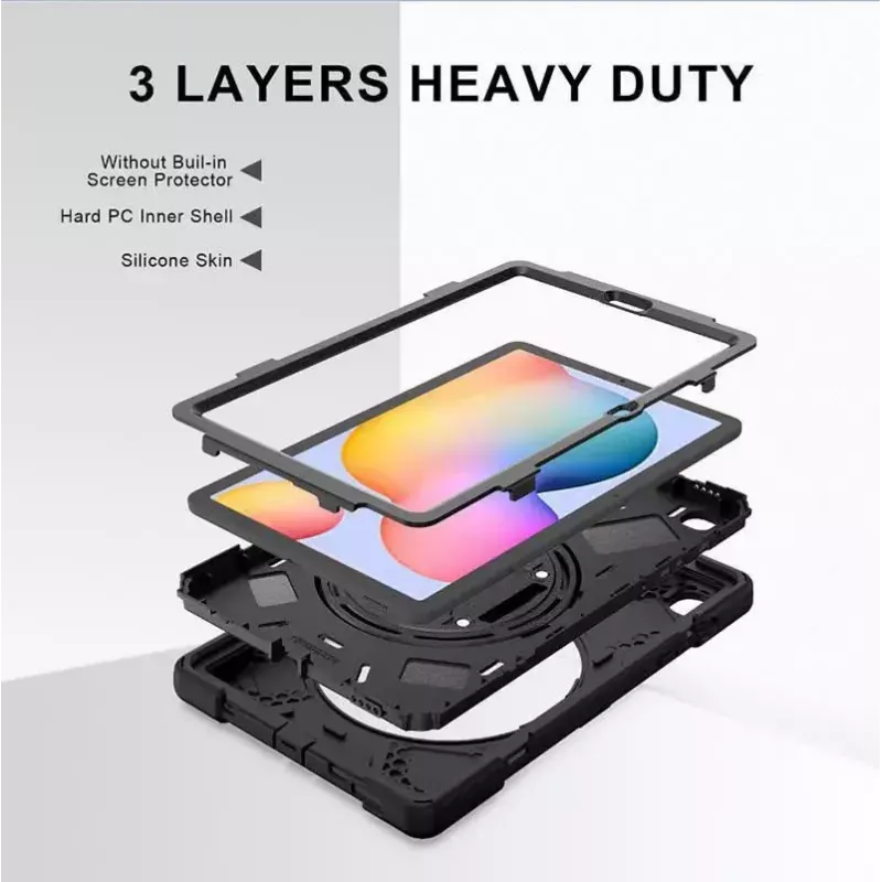Vāciņš eSTUFF AUSTIN Defender vāciņš Samsung Galaxy Tab S6 Lite 2022/2020 melns