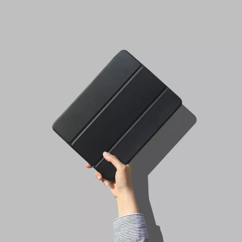 eSTUFF SEATTLE Penālis iPad Air 5/4 10.9 2022/2020 — melna PU āda