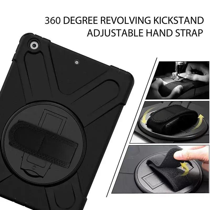 eSTUFF CHICAGO Full Body Defender vāciņš iPad 10.2 Melns