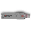Porta bloķētāja atslēga Lindy USB Type A Port Blocker Key rozā krāsā