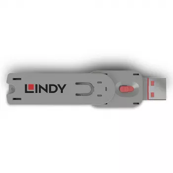 Porta bloķētāja atslēga Lindy USB Type A Port Blocker Key rozā krāsā