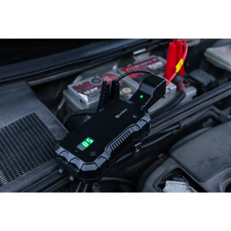 Sandberg auto startera ārējais akumulators 10000 mAh USB Type-A Type-C melns