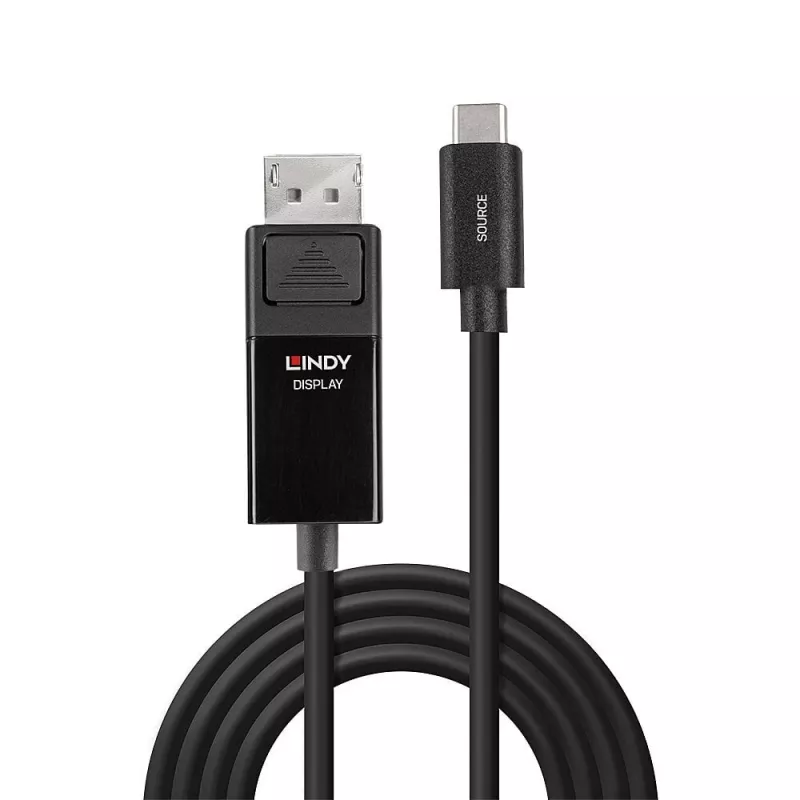 Lindy 1 m USB Type-C uz DP 8K60 adaptera kabelis