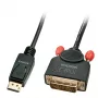 Lindy 41489 video kabeļa adapteris 0,5 m DisplayPort DVI-D Melns