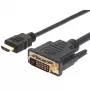 Video kabeļa adapteris Techly ICOC-HDMI-D-045 5 m DVI-D, melns