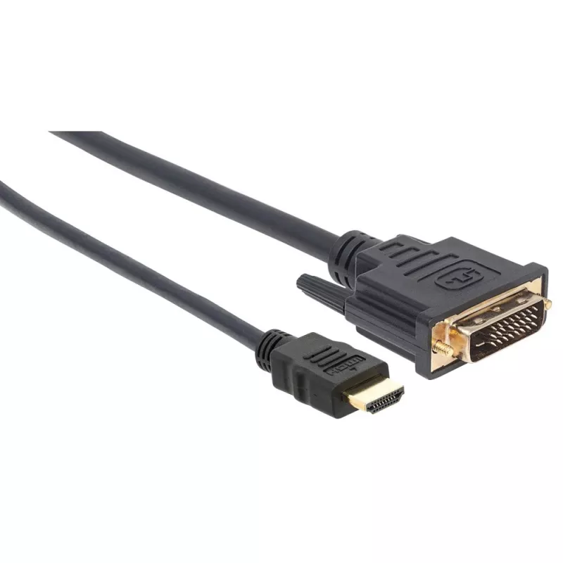 Video kabeļa adapteris Techly ICOC-HDMI-D-045 5 m DVI-D, melns