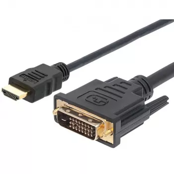 Techly Video kabelis HDMI to DVI-D M / M 1.8m ICOC HDMI-D-018, 1,8 m, HDMI, DVI-D, vīrišķais, vīrišķais, Zelts