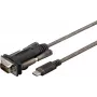 Microconnect USB3.1CRS232 seriālais kabelis melns 1 m USB C DB9
