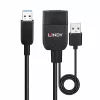 Lindy 35 m hibrīda USB 3.2 Gen 2 A tipa kabelis, melns ABS