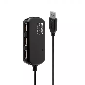 Lindy 8m USB 2.0 aktīvais pagarinātājrumbulis Pro