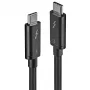 Lindy 0,5 m Thunderbolt 3 kabelis, pasīvais, 0,5 m, USB C, USB C, USB 3.2 Gen 1 (3.1 Gen 1), vīrišķais/vīrišķais, melns
