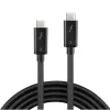 Lindy 0,5 m Thunderbolt 3 kabelis, pasīvais, 0,5 m, USB C, USB C, USB 3.2 Gen 1 (3.1 Gen 1), vīrišķais/vīrišķais, melns