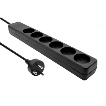 Microconnect MC-GRU0610DKB strāvas pagarinātājs 10 m 6 maiņstrāvas kontaktligzdas(-u) Iekštelpām Melns