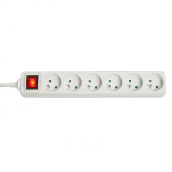 Lindy 73126 strāvas pagarinātājs 6 maiņstrāvas kontaktligzdas Iekštelpām Balts