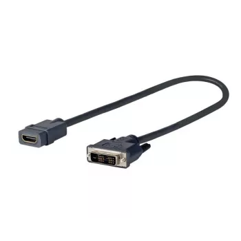 Vivolink PRODVIADAPHDMI video kabeļa adapteris 0,2 m DVI-D HDMI Melns