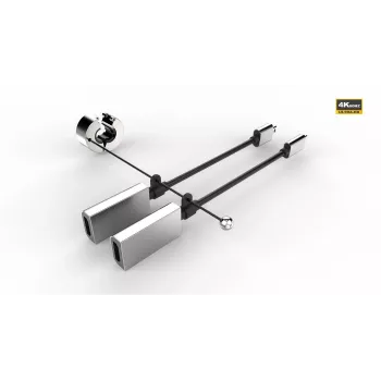 Vivolink PROADRING8S video kabeļa adapteris Mini DisplayPort + USB-C HDMI Melns, Pelēks