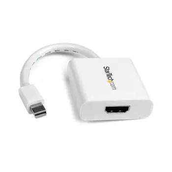 StarTech.com Mini DisplayPort uz HDMI adapteris - mDP uz HDMI video pārveidotājs - 1080p - Mini DP vai Thunderbolt 1/2 Mac/PC uz HDMI monitoru/displeju/TV - pasīvs mDP 1.2 uz HDMI pārejas kabelis - balts