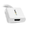 StarTech.com Mini DisplayPort uz HDMI adapteris - mDP uz HDMI video pārveidotājs - 1080p - Mini DP vai Thunderbolt 1/2 Mac/PC uz HDMI monitoru/displeju/TV - pasīvs mDP 1.2 uz HDMI pārejas kabelis - balts