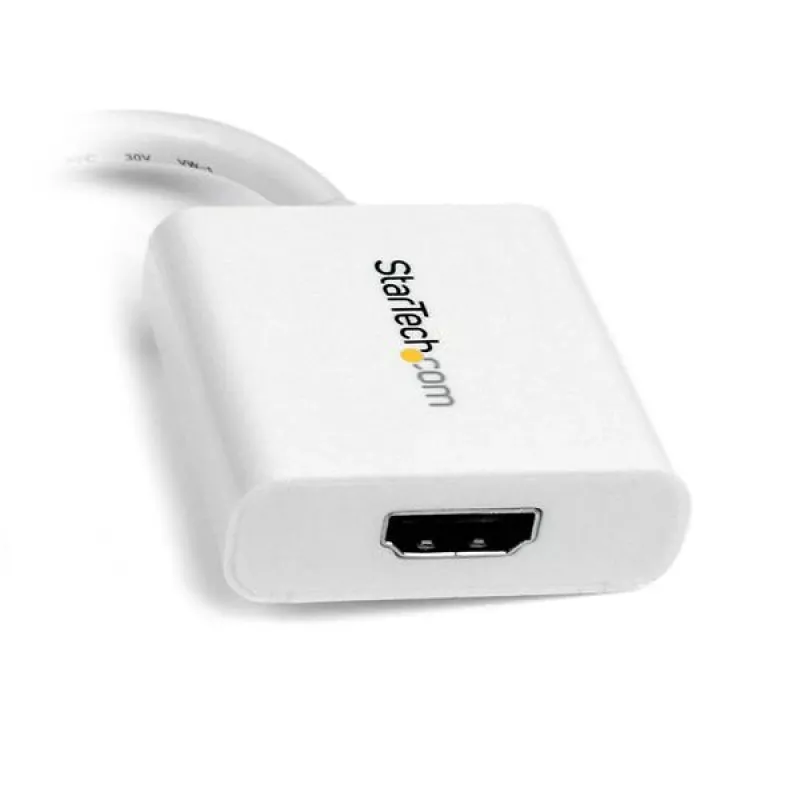 StarTech.com Mini DisplayPort uz HDMI adapteris - mDP uz HDMI video pārveidotājs - 1080p - Mini DP vai Thunderbolt 1/2 Mac/PC uz HDMI monitoru/displeju/TV - pasīvs mDP 1.2 uz HDMI pārejas kabelis - balts