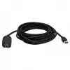 Manhattan USB-A uz USB-A pagarinātāja kabelis, 5 m, vīrišķais uz sievišķo, aktīvs, 5 Gb/s (USB 3.2 Gen 1, agrāk USB 3.0), iebūvēts atkārtotājs, SuperSpeed USB, melns, trīs gadu garantija, ekvivalents USB2AAEXT5M.