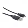 Manhattan USB-A uz Micro-USB kabelis, 1,8 m, vīrišķais uz vīrišķo, melns, 480 Mb/s (USB 2.0), Hi-Speed USB, mūža garantija, ekvivalents UUSBHAUB6.