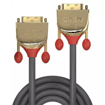 Lindy 15 m DVI-D Single Link kabelis, Gold Line