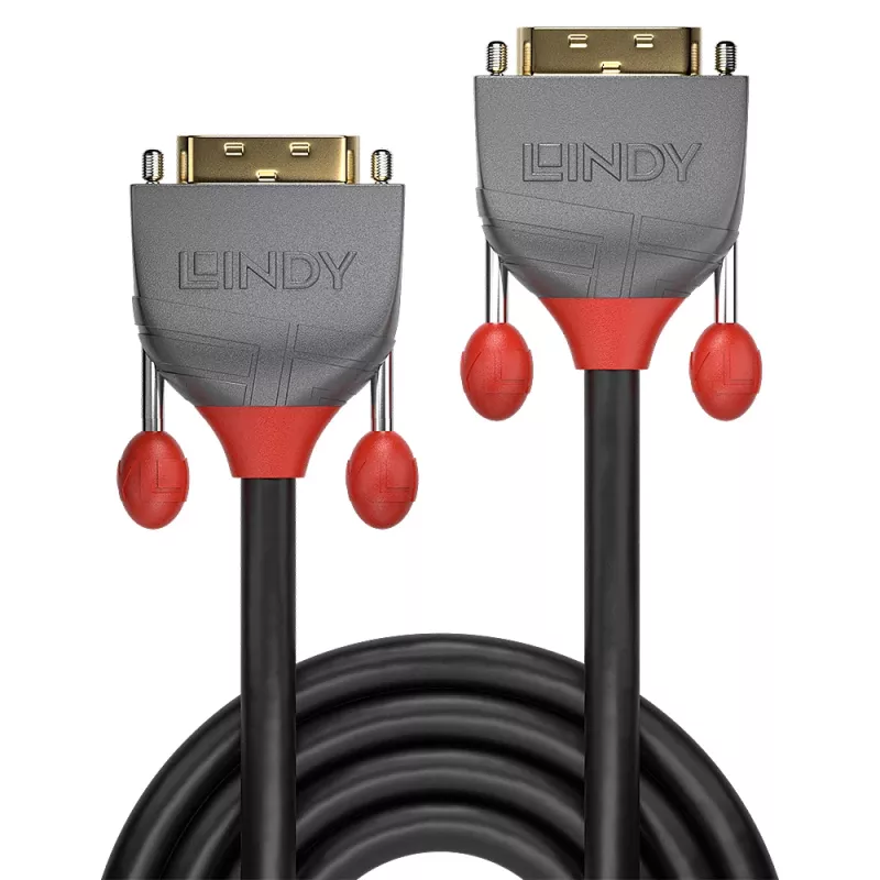 Lindy 1 m DVI-D Dual Link kabelis, Anthra Line