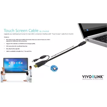 Vivolink PROUSBCHDMIUSBB5 USB kabelis USB 3.2 Gen 1 (3.1 Gen 1) 5 m USB C Melns