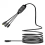 VivoLink PROUSBCHDMIUSB3-5 USB-C centrmezgla kabelis ar USB 3.0 un uzlādi, melns