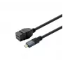 USB-C sieviešu adaptera kabelis VivoLink PROKEYUSBCFM0.5B — VivoLink USB-C sieviešu inline savienotājs, 0,5 m