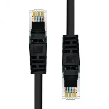Tīkla vads ProXtend CAT5e U/UTP CCA PVC Melns 0.25m