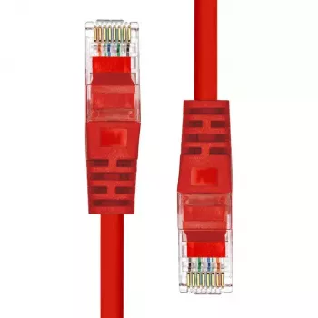 Tīkla kabelis ProXtend CAT5e U/UTP CCA PVC sarkans 0.5m