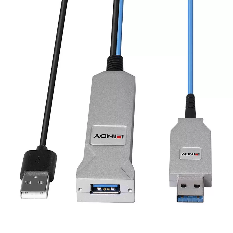 Lindy 30 m optiskās šķiedras USB 3.0 kabelis