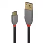 Lindy 0,15 m USB 2.0 C tipa uz A adaptera kabelis, Anthra Line, 0,15 m, USB A, USB C, USB 2.0, 0,48 Gbit/s, melns, pelēks